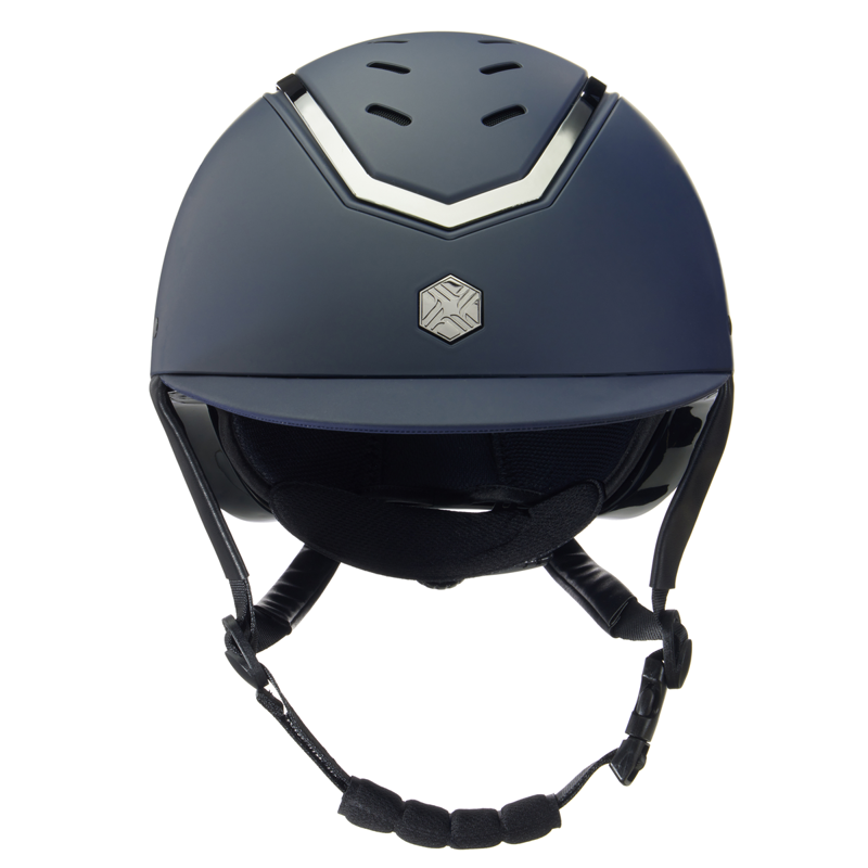 EQX by Charles Owen Kylo Riding Hat - Navy Matte/Pewter-1